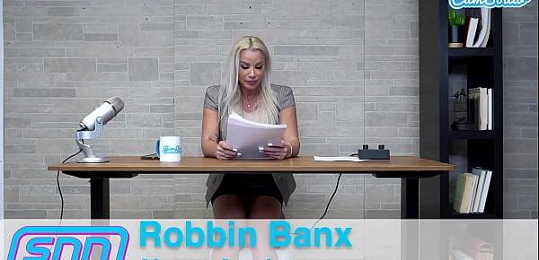  Camsoda News Network MILF Reporter reads out news as she rides the sybian